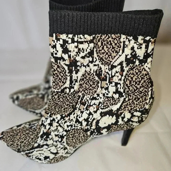 Mia Ankle Boots, McKinney Beige Multi  Sock  Boot - Picture 8 of 13